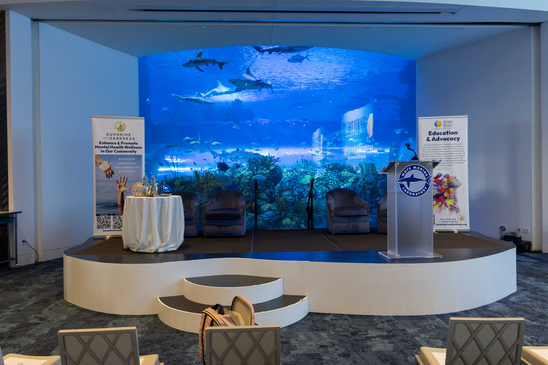 Aquarium summit stage planned by Kingsley Event Consulting